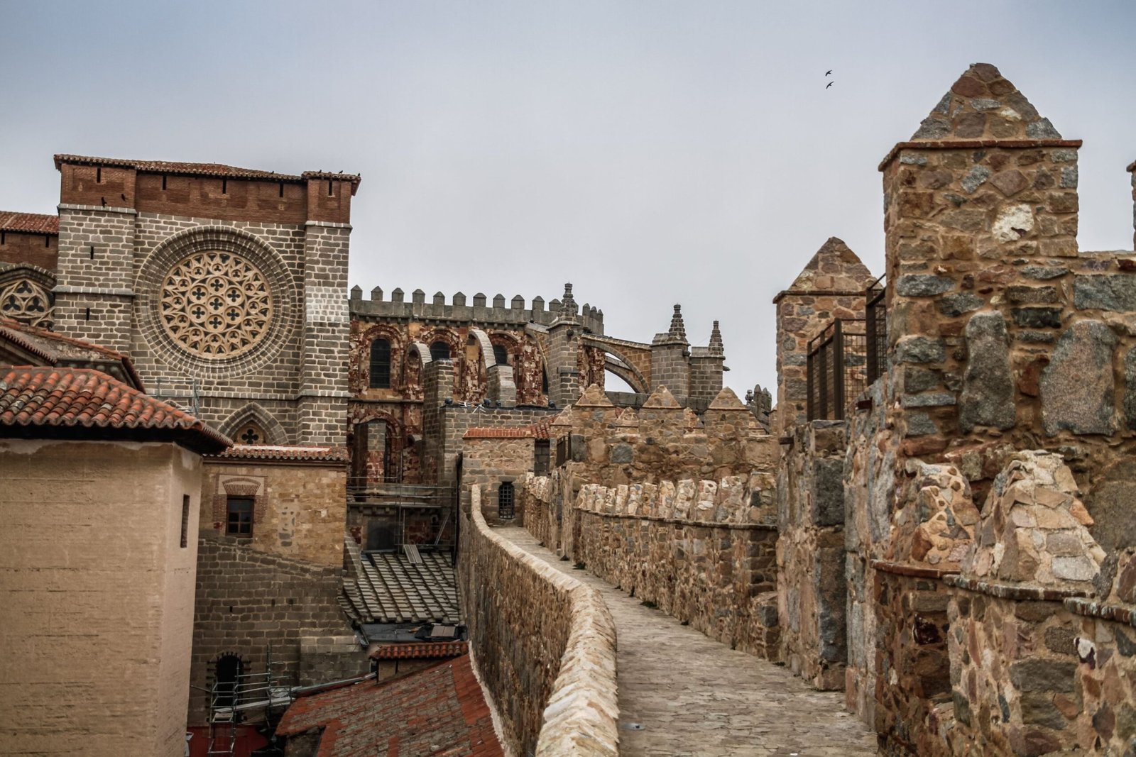 vista de la muralla de avila desde la parte de arriba